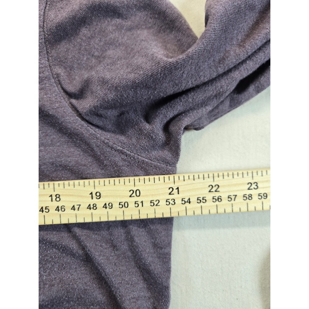 Carhartt T-Shirt Womens L Purple TK4407-W Relaxed Fit V-Neck Long Sleeve Logo - Picture 5 of 7